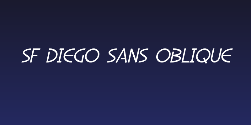 SF Diego Sans Oblique Social Header