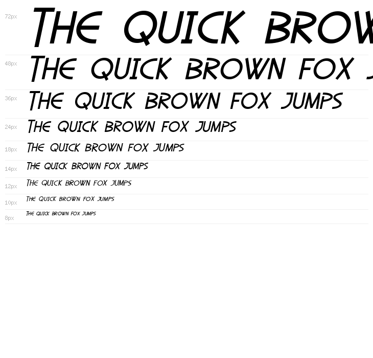 SF Diego Sans Oblique Waterfall