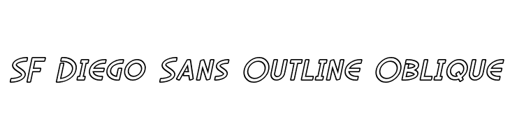 SF Diego Sans Outline Oblique Font