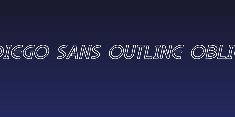 SF Diego Sans Outline Oblique Social Header