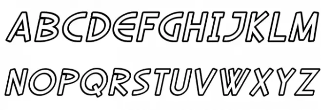 SF Diego Sans Outline Oblique Polices MINUSCULES