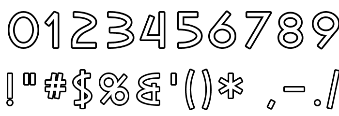 SF Diego Sans Outline Font OTHER CHARS