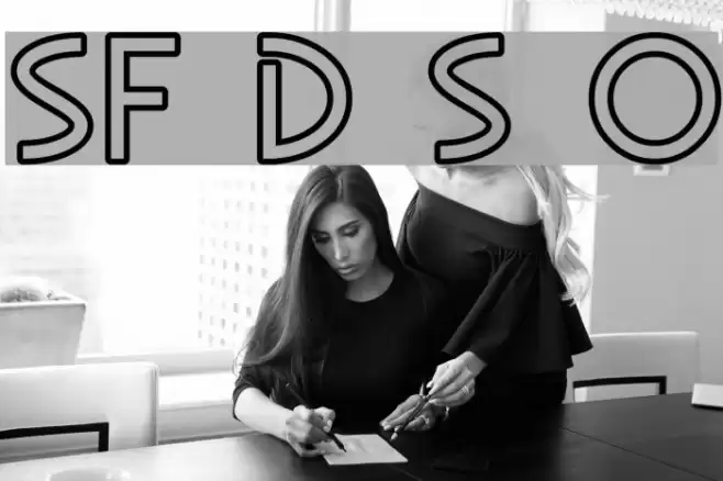 SF Diego Sans Outline Fonte examples