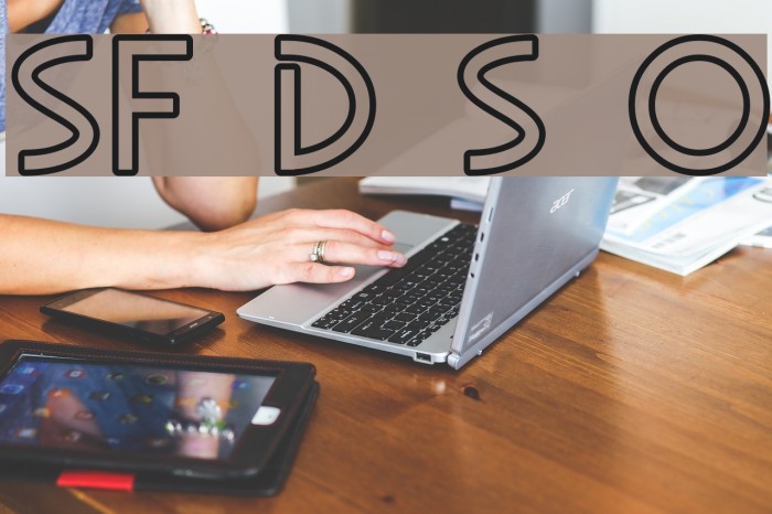 SF Diego Sans Outline Font examples