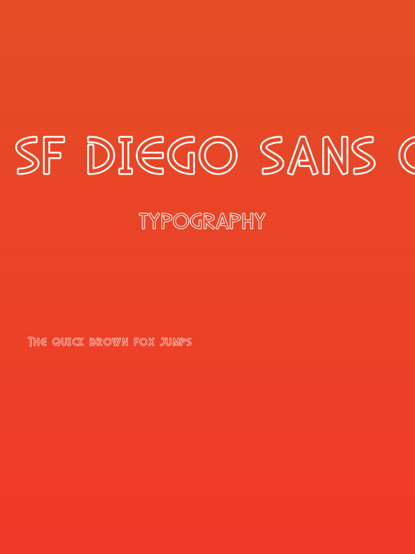 SF Diego Sans Outline Poster