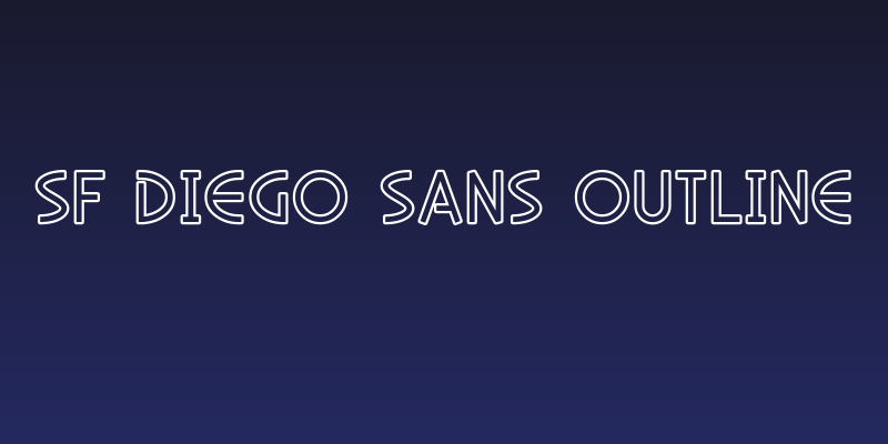 SF Diego Sans Outline Social Header