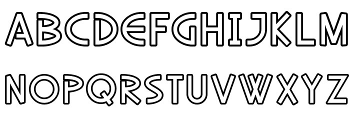 SF Diego Sans Outline Font LOWERCASE