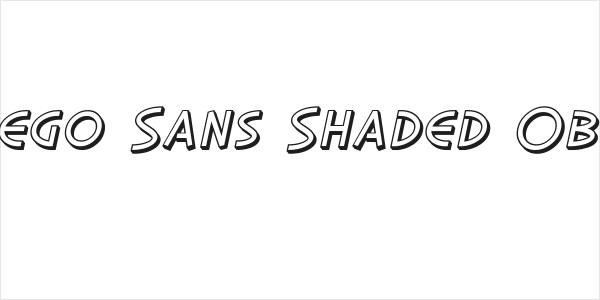 SF Diego Sans Shaded Oblique Logo