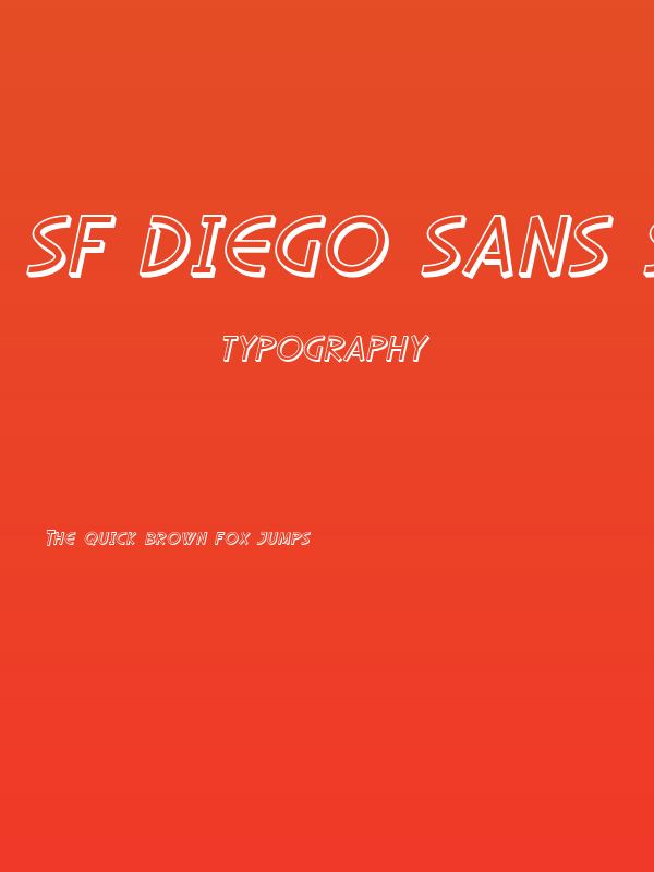 SF Diego Sans Shaded Oblique Poster
