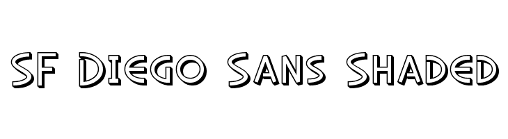 SF Diego Sans Shaded Font