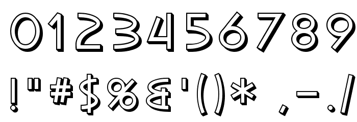 SF Diego Sans Shaded Font OTHER CHARS