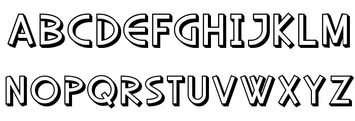 SF Diego Sans Shaded Font LOWERCASE