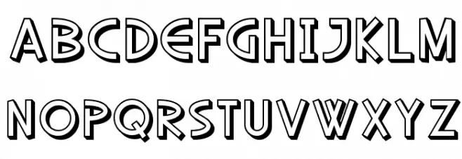 SF Diego Sans Shaded 字体 小写