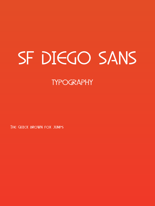 SF Diego Sans Poster