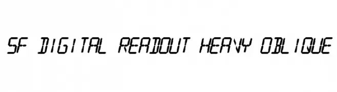 SF Digital Readout Heavy Oblique  font caratteri gratis