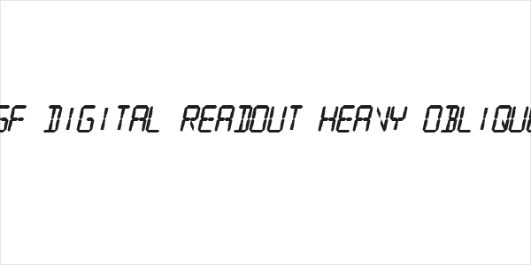 SF Digital Readout Heavy Oblique Logo