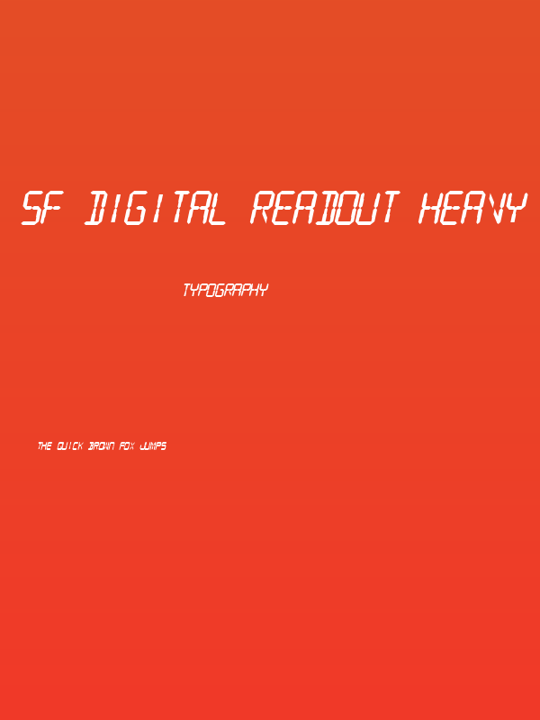 SF Digital Readout Heavy Oblique Poster