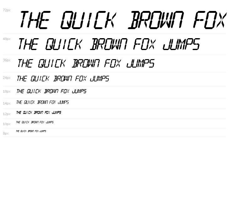 SF Digital Readout Heavy Oblique Waterfall