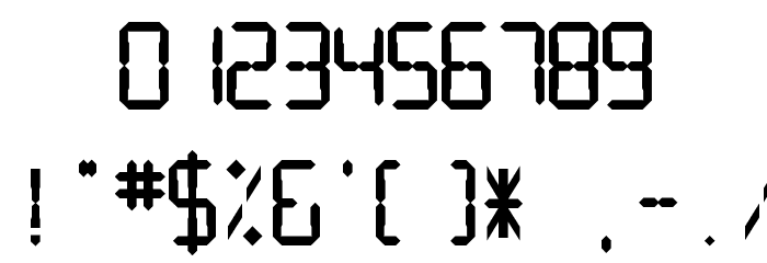 SF Digital Readout Heavy Font OTHER CHARS