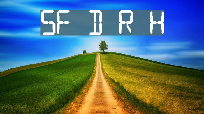 SF Digital Readout Heavy Font examples
