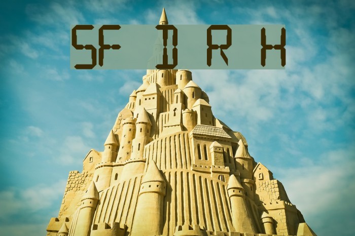 SF Digital Readout Heavy Font examples