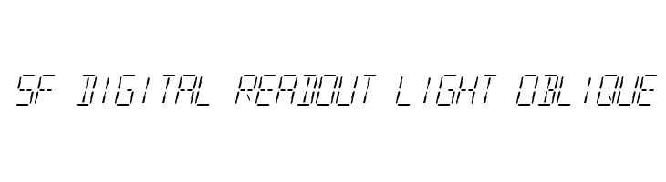 SF Digital Readout Light Oblique  Free Fonts Download
