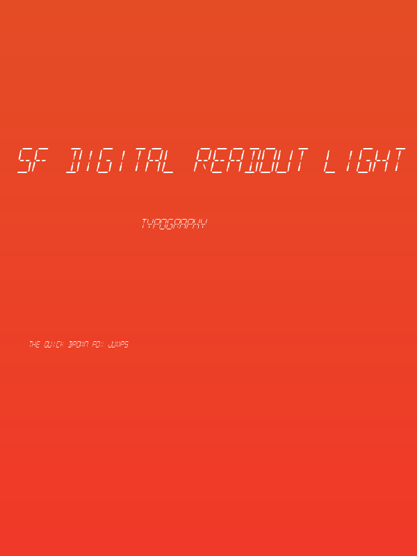 SF Digital Readout Light Oblique Poster