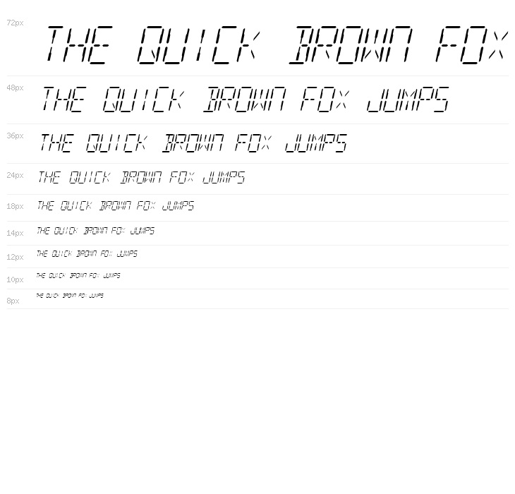 SF Digital Readout Light Oblique Waterfall