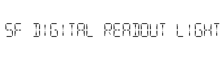 SF Digital Readout Light  नि: शुल्क फ़ॉन्ट्स डाउनलोड