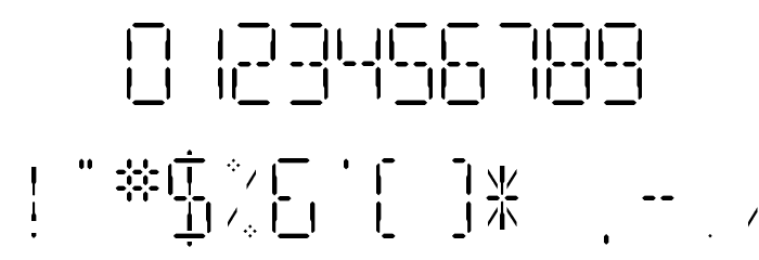 SF Digital Readout Light Font OTHER CHARS
