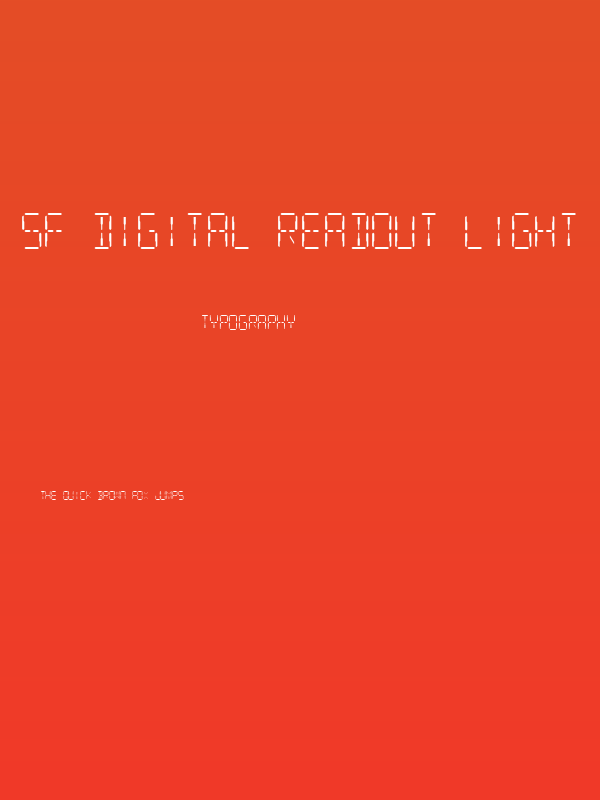SF Digital Readout Light Poster