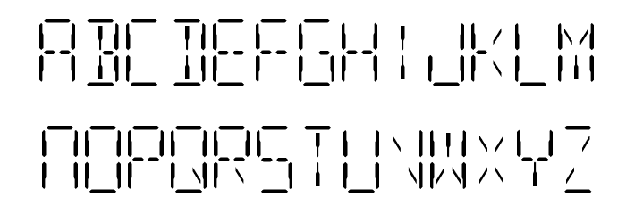 SF Digital Readout Light Font LOWERCASE