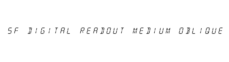SF Digital Readout Medium Oblique फ़ॉन्ट