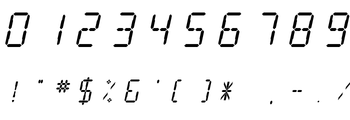 SF Digital Readout Medium Oblique Polices AUTRES CHARS