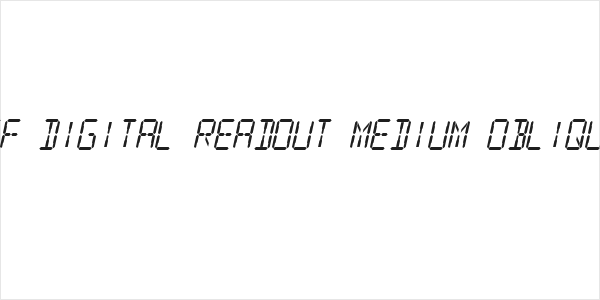 SF Digital Readout Medium Oblique Logo