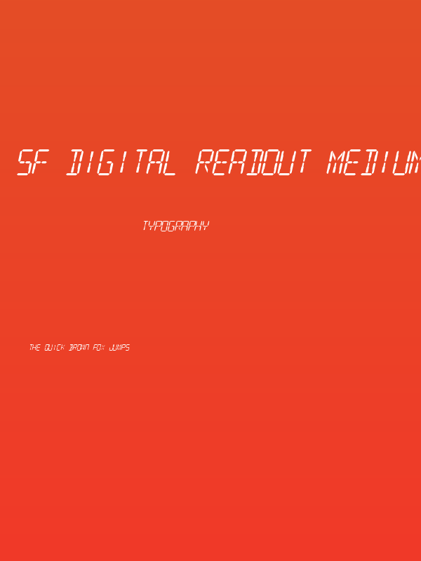 SF Digital Readout Medium Oblique Poster
