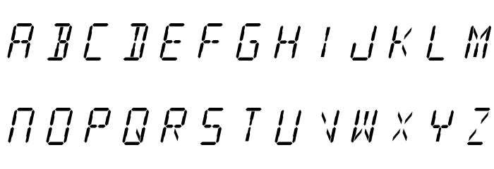 SF Digital Readout Medium Oblique Polices MINUSCULES