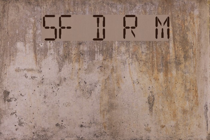 SF Digital Readout Medium Font examples