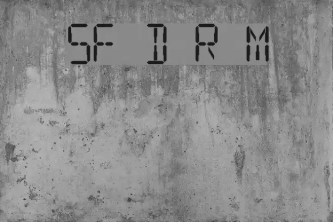 SF Digital Readout Medium Font examples