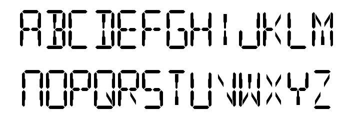 SF Digital Readout Medium Font LOWERCASE