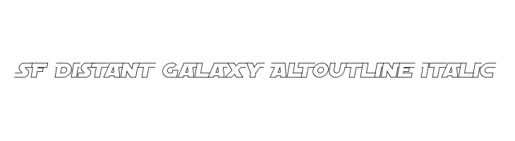 SF Distant Galaxy AltOutline Italic  Frei Schriftart Herunterladen