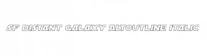 SF Distant Galaxy AltOutline Italic  नि: शुल्क फ़ॉन्ट्स डाउनलोड
