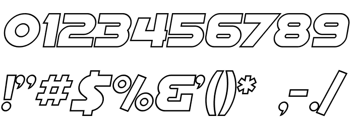 SF Distant Galaxy AltOutline Italic Font OTHER CHARS