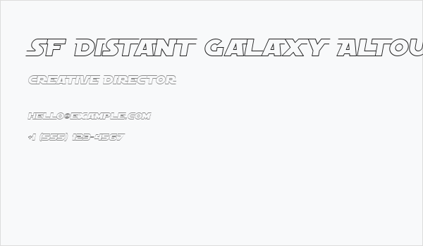SF Distant Galaxy AltOutline Italic Business Card