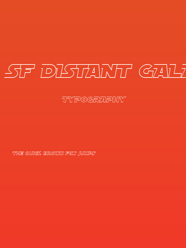 SF Distant Galaxy AltOutline Italic Poster