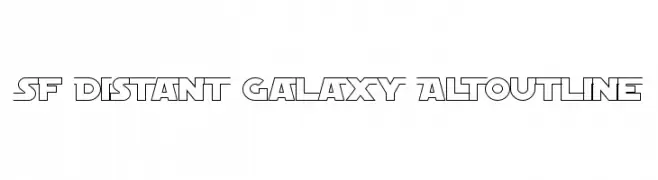 SF Distant Galaxy AltOutline  les polices de caractères gratuit tlcharger