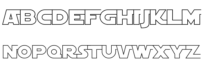 SF Distant Galaxy AltOutline Font LOWERCASE