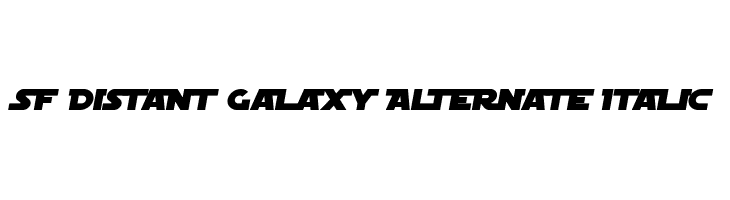 SF Distant Galaxy Alternate Italic Font