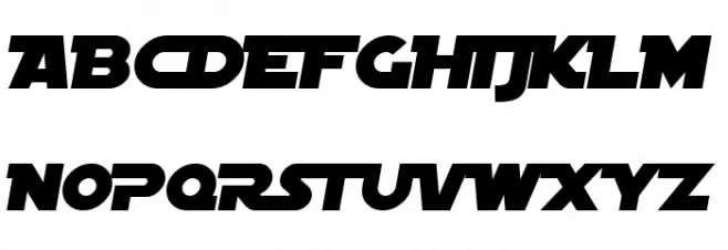 SF Distant Galaxy Alternate Italic फ़ॉन्ट अपरकेस