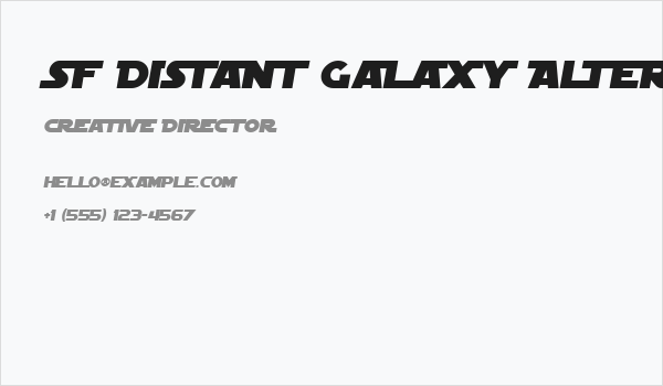 SF Distant Galaxy Alternate Italic Business Card